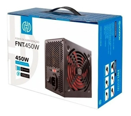 Fonte Gamer 450w Real Atx  Silenciosa Para Pc 8 Pinos