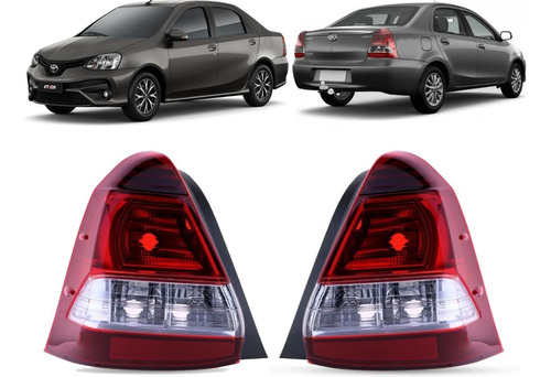 Juego Faros Traseros Toyota Etios 2020 2021 4 Puertas