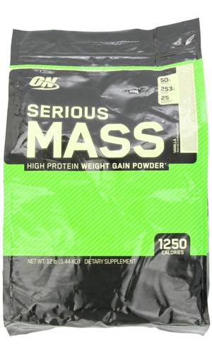 Serious Mass 12 Lbs Sabor Vainilla Optimum Nutrition.