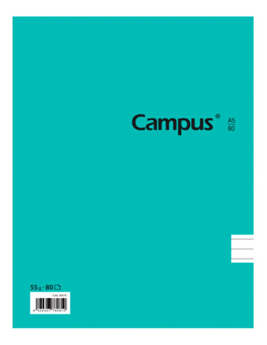 Cuaderno Tapa Dura Campus 80 Hojas A5 Variedad Colores