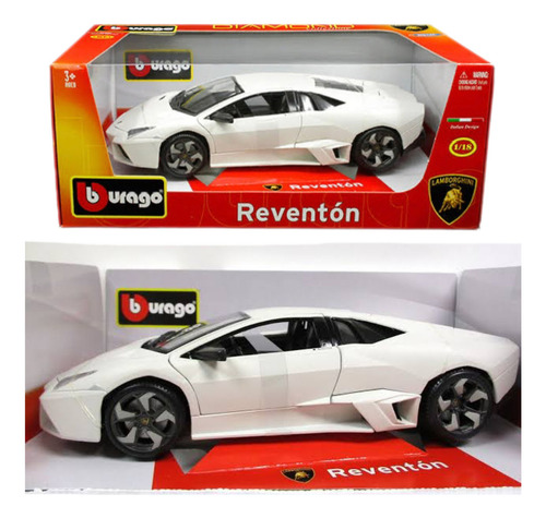 Lamborghini Reventon White Pearl Bburago 1:18 Die-cast Blanco (Usado)