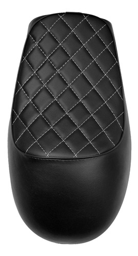 Universal Pu Cuero Motocicleta Cafe Racer Asiento Plano