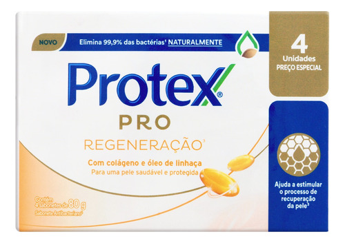 Sabonete em Barra Protex PRO Regeneração 4 unidades