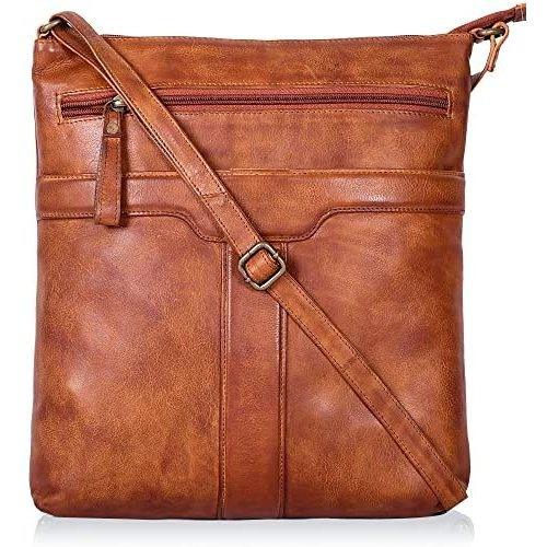 Bolso De Cuero Real Crossover/crossbody Sling Bag For K15zg