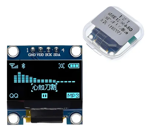 comprar Display Pantalla Oled 0.96 Pulgadas, 128x64 I2c + Estuche