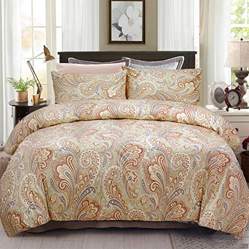 Juego De Ropa De Cama De Lujo Estampado Paisley, 4 Piez...