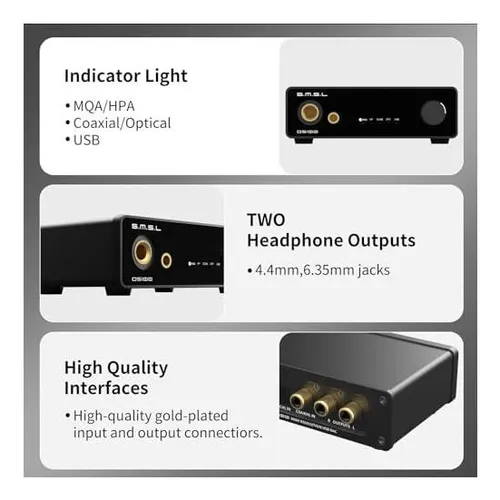 Smsl Ds100 Mqa Mqa-cd Dac Auriculares Amp Cschip 635 Mm Y