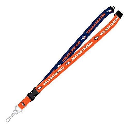 Denver Broncos Twotone Mile High Football Lanyard With ...