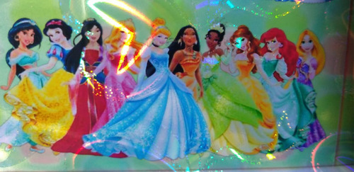 Sticker/calco Princesas A4 Resistente Al Agua