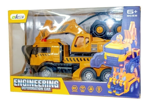 Auto A Control Remoto Transformer Robot Excavadora