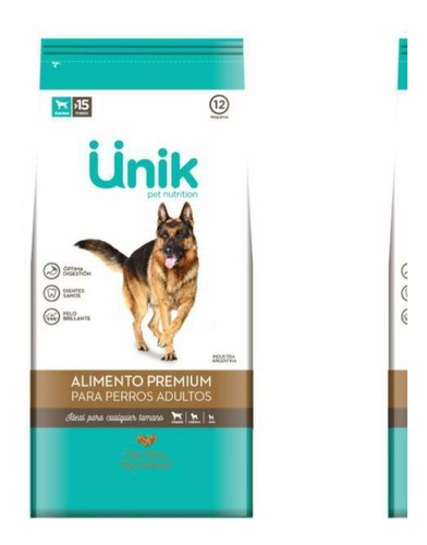 Unik Perro Adulto Razas Grandes X 15 Kg + Envio S/c Caba