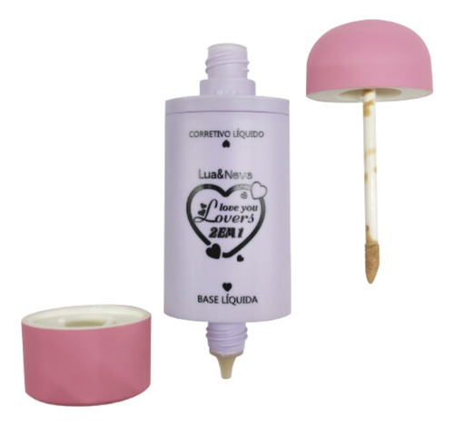 Base de maquiagem líquida Lua & Neve Matte LN02404 Base Líquida Matte tom multicor - kit de 24 unidades de 31mL 4.5g