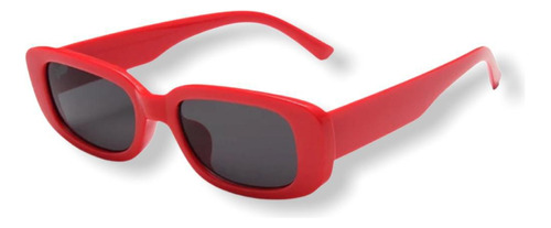 Óculos De Sol Vermelho Futura Proteção Uv 51mm 43mm