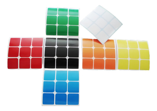 Cubo Rubik Stickers 3x3 Full Clasicos O Flourescentes O Moyu