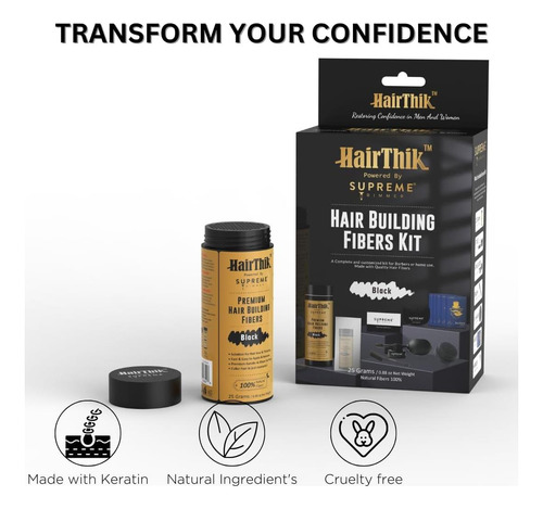 Kit 9-en-1: Fibras Para Reconstruir Cabello, 25g