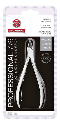 Alicate Uñas Recto Mundial 776 Acero Inox Manicuriapedicuria