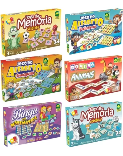 Kit 6 Jogo Ajuda Na Alfabetização Infantil/pronta Entrega