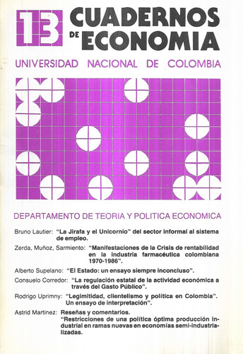 La Jirafa Y El Unicornio / Lautier / Cuadernos De Economía 1