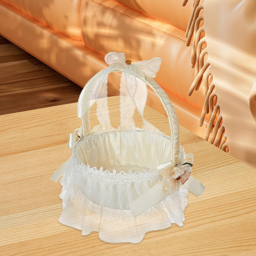 Cesta De Flores Para Boda, Cesta Para Niña De , Ligera, Con