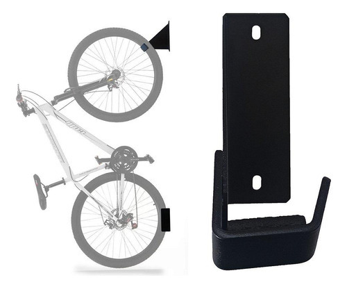 Suporte De Bicicleta Vertical Parede Com Apoio Bike Suspensa