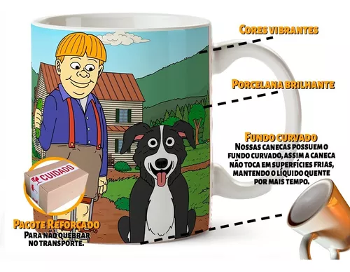 Caneca Mr. Pickles E Tommy Porcelana + Caixa Presente Promov