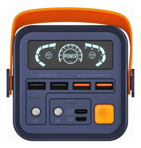 Mr. Gadgets Power Bank 60,000 Mah Bateria Portatil Compacta Carga Rapida Usb-c Compatible Con Laptops, Display Lcd, Usb-a, Linterna Integrada, Color Azul