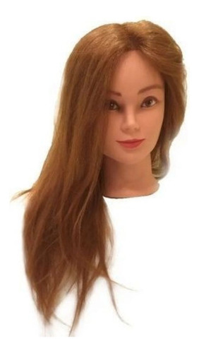 Manequim Cabeça De Boneca Mista 80% Natural Mel Profissiona