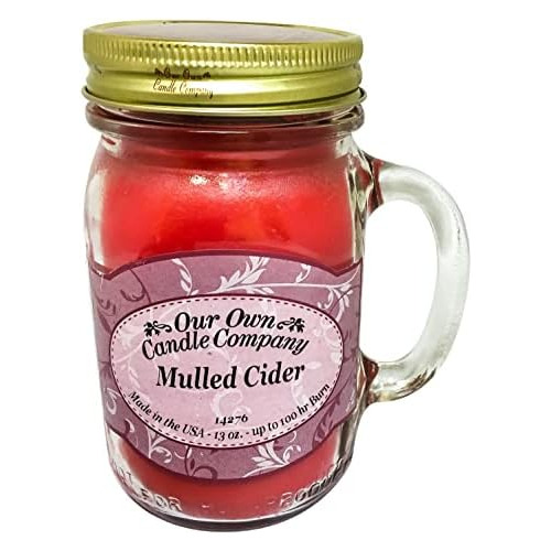 Mulled Cider Scented 13 Ounce Mason Jar Candle