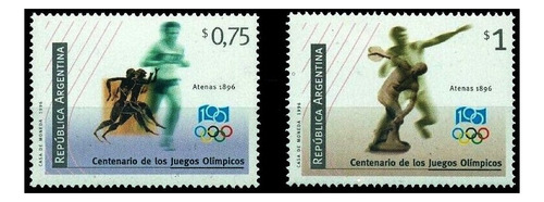 Argentina - 100 Años Juegos Olímpicos - Serie Mint Gj 2766-7