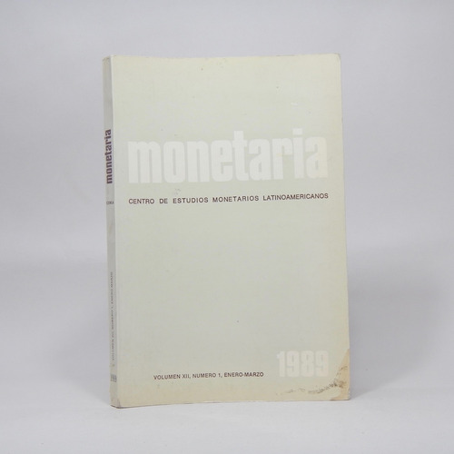 Monetaria Volumen 12 Número 1 Enero Marzo 1989 Bd6