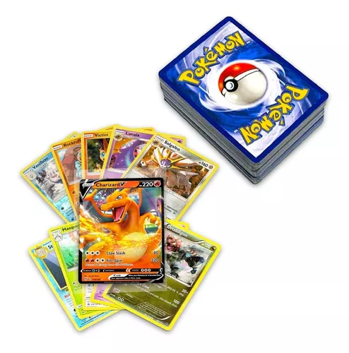 Lote Pack 100 Cartas Pokémon Usadas Nenhuma Repetida