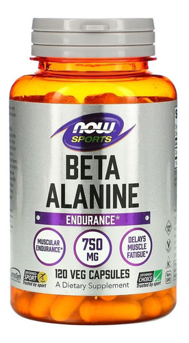 Beta Alanina Endurance Now Sports 750mg 120 Cáps - Now Foods