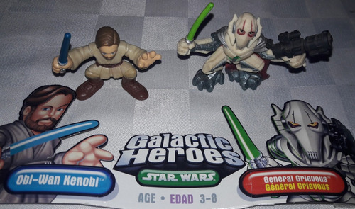 Star Wars Galactic Hero Obi Wan Kenobi & General Grievous Ha (Usado)