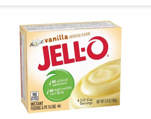 Gelatina Jello Vainilla Instantaneo Pudin 96g 