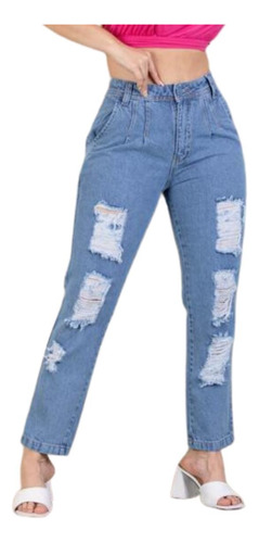 Calça Jeans Feminina Modelo Mon Rasgada