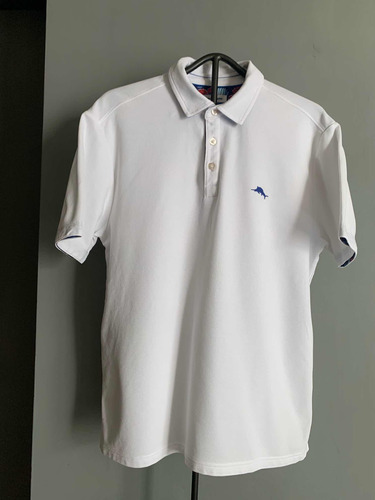 Playera Tommy Bahama Tipo Polo Talla L De Caballero Blanca