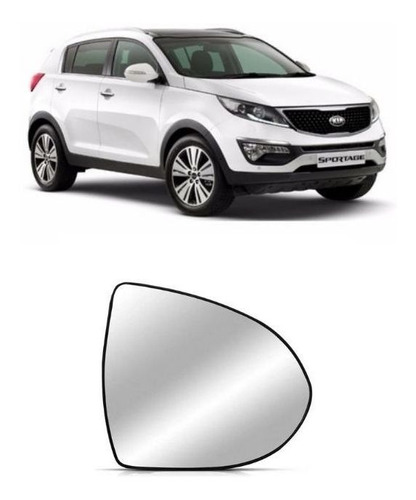 Lente Espelho Retrovisor Lado Dir. Kia Sportage 2011/2016