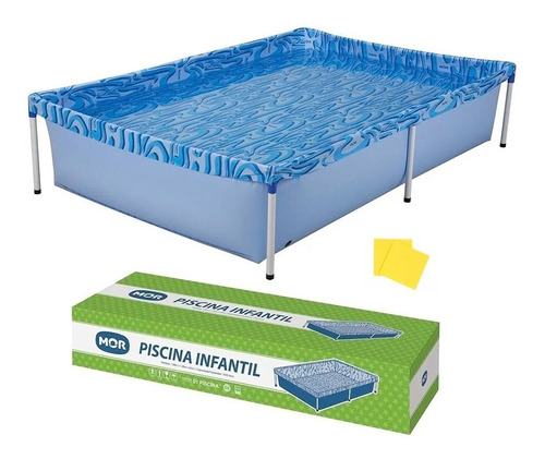 Imagem 3 de 5 de Piscina Infantil Estrutural Retangular 1.000l Mor 1,89x1,26m
