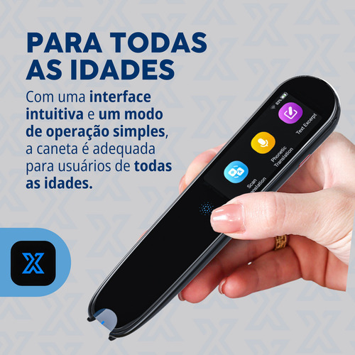 Caneta Tradutora Instantânea Multilíngue Inteligente Leitura Scanner Offline Portátil Voz Ocr Bluetooth Wi-fi Dicionário Digital Tradução Simultânea Estudos Negócios Viagens Educação Fácil Uso Neoxtek