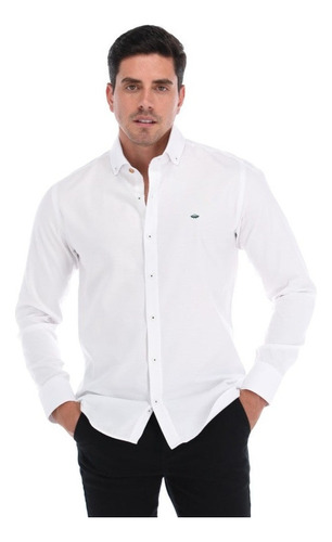 Camisa Blanca Lisa Porto Blanco Basics Hombre Básica