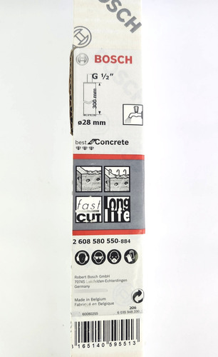 Broca Mecha Diamante Core Drill 28 Mm - 1 1/8 Bosch