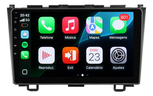 Multimidia Honda Crv 2007/2011 Android 14 2gb/64gb 9p
