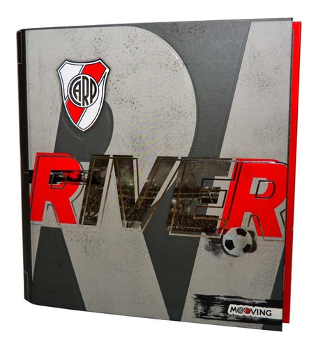 Carpeta Escolar Nro 3 River Plate 3 Anillos Mooving 1125 Ed