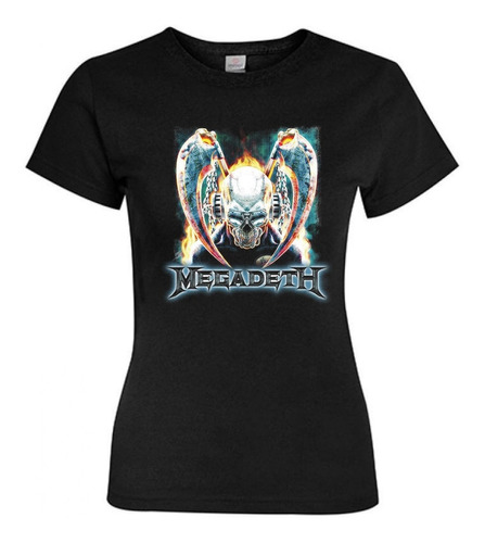 Polera Mujer - Megadeth  - Diseño 100 Dtf