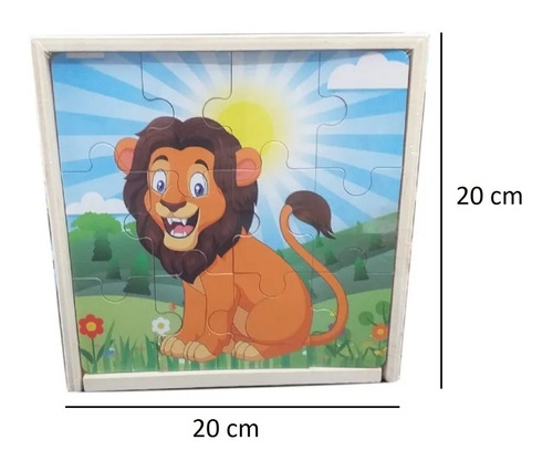 Imagen 2 de 6 de Puzzle Animales X 4 Rompecabezas Infantil Madera M310