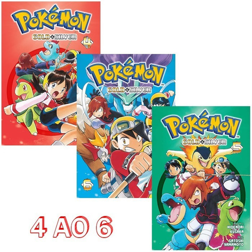 Pokémon Gold & Silver 4 Ao 6! Mangá Panini! Novo E Lacrado!