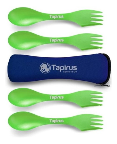 Tapirus Spork 4 Utensilio 3en1 Camping Colegio Tenedor