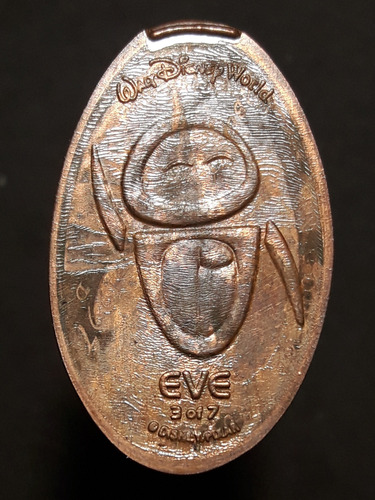 Moneda 1 Cent Dolar Elongada Disney Eva ( Wall-e) 