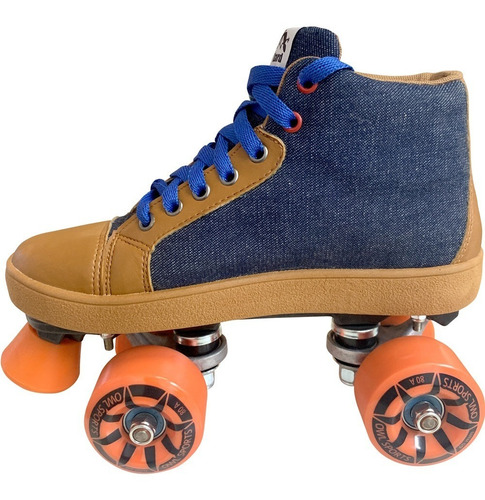 Patins Quad Infantil Owl Sports (jeans / Caramelo)