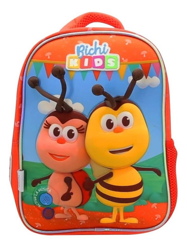 Mochila Bichi Kids Jardín Espalda Con Sonido 